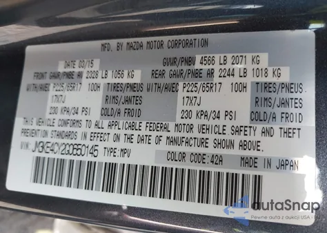 2016 Mazda Cx-5 Touring z USA, uszkodzony, nr VIN JM3KE4CY2G0650145